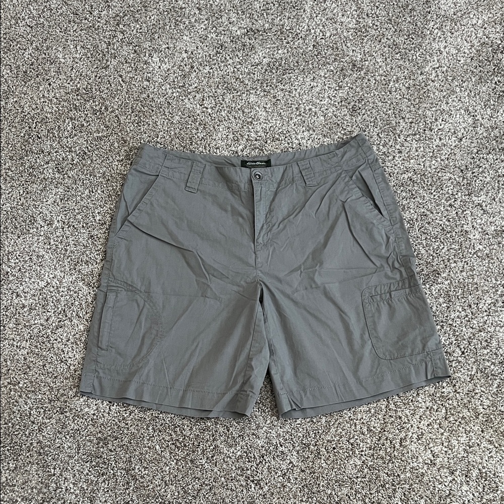 Eddie Bauer Gray Cargo Shorts